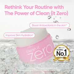 BANILA CO cleansing balm texture melting from sherbet to oil for deep cleansing.