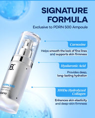 Bano brand skincare packaging display featuring PDRN products