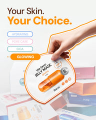 Bano Vita Genic glowing skin application showcasing radiant complexion.