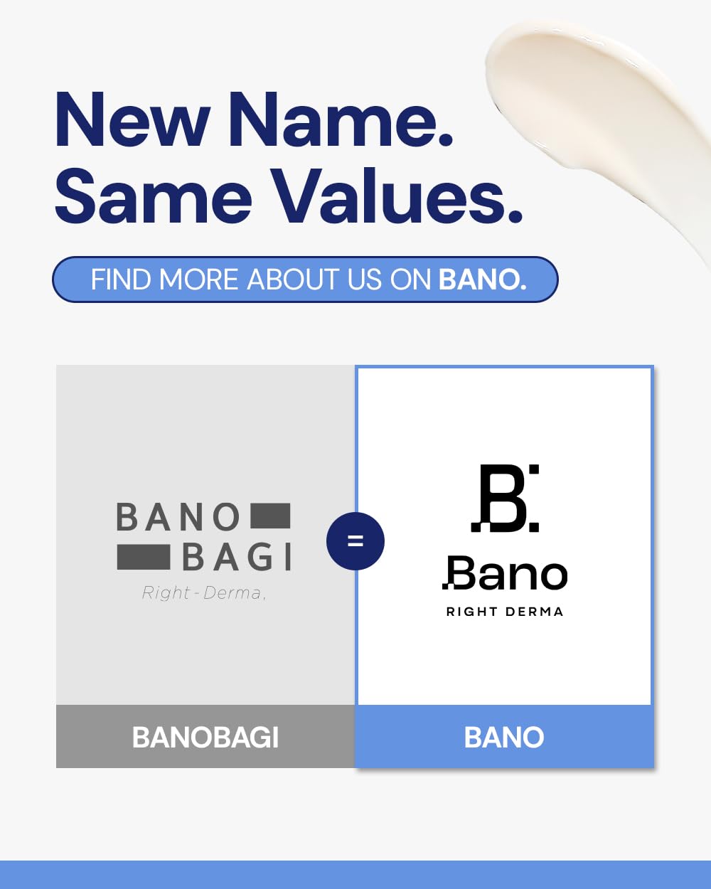 Texture swatch of Banobagi PDRN Eye Cream for smooth absorption.