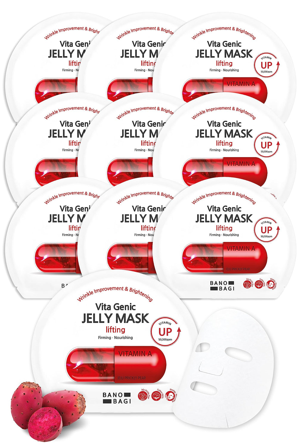 BANOBAGI Vita Genic Jelly Mask with Jeju water for pore tightening and refreshing skin.