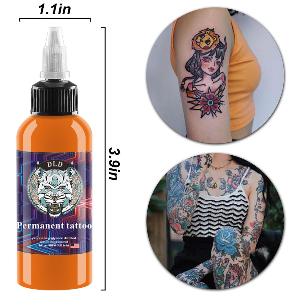 BAODELI professional tattoo set showcases high-quality pigment performance.