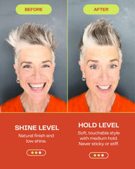 Barb Shop Barb Soft Clay Hair Definition highlights fuller, textured styling.