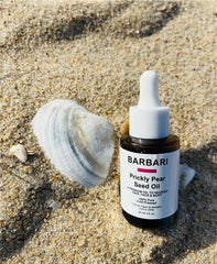 BARBARI Prickly Pear Oil face application suggests daily use.