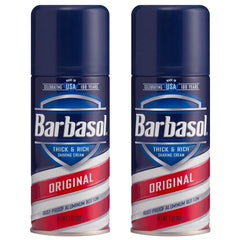 Barbasol Original shaving cream can with rust-proof bottom for a smooth, close shave
