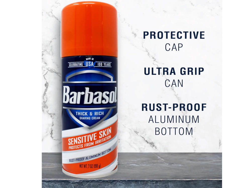Barbasol application foam demonstrating easy distribution for quick shaving