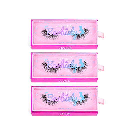 Barbielylashes 14mm mink lashes set of 3 for versatile cat-eye looks