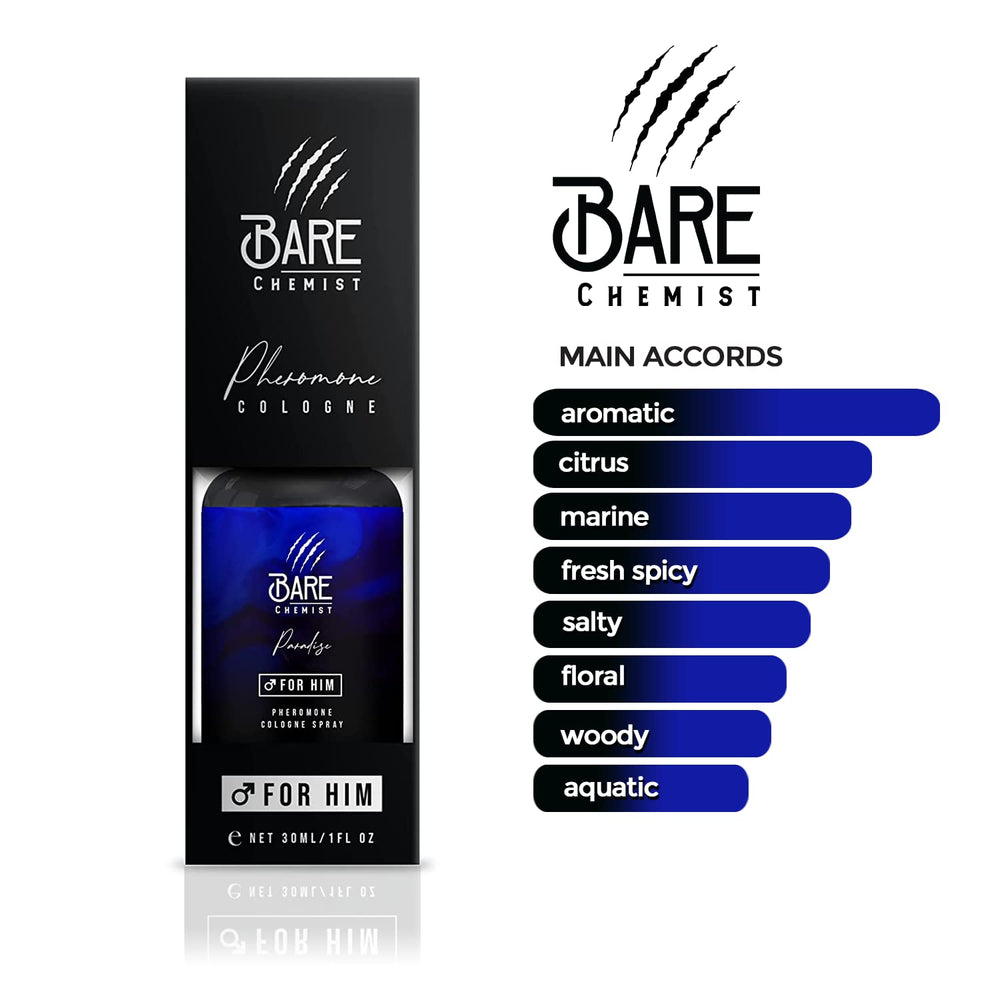 Bare Chemist Paradise packaging front highlights gift-ready design and premium ingredients.