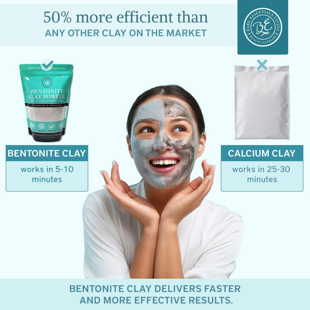 Bare Essentials Living 5 lb bag of bentonite clay for multiple beauty uses