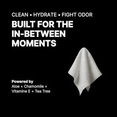 BARE Wipes with tea tree scent delivering balanced freshness
