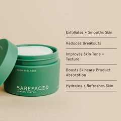 Barefaced Glow Peel Bottle ready for a renewing skincare routine.