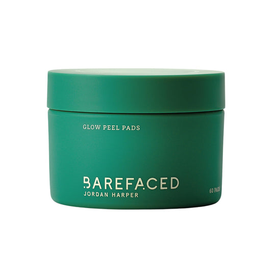 Barefaced Glow Peel Pads close-up showing exfoliating texture for smoother skin.