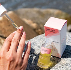 Barefoot Scientist Inner Strength tea tree oil close-up highlighting anti-fungal note.