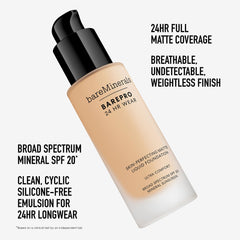 Bareminerals Barepro breathable formula illustration without white cast.
