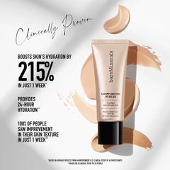 BareMinerals Complexion Rescue Ginger 06 dewy glow on skin for a healthy look.