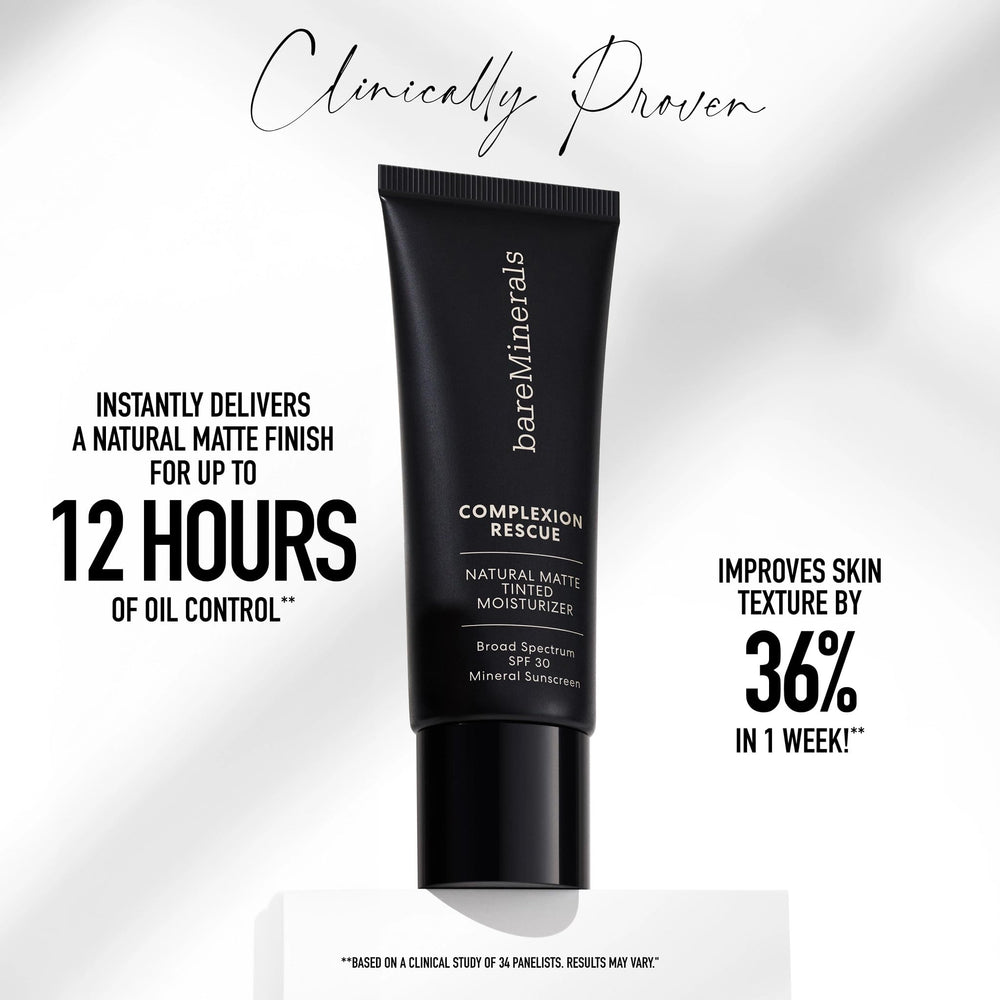 BareMinerals Complexion Rescue matte finish close-up highlighting blur