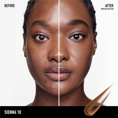 bareMinerals Complexion Rescue swatches in Sienna 10 show shade match.
