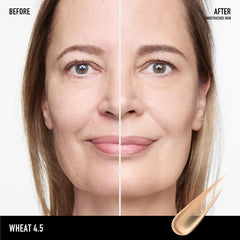 bareMinerals Complexion Rescue swatches reveal sheer-to-light coverage with a natural glow.