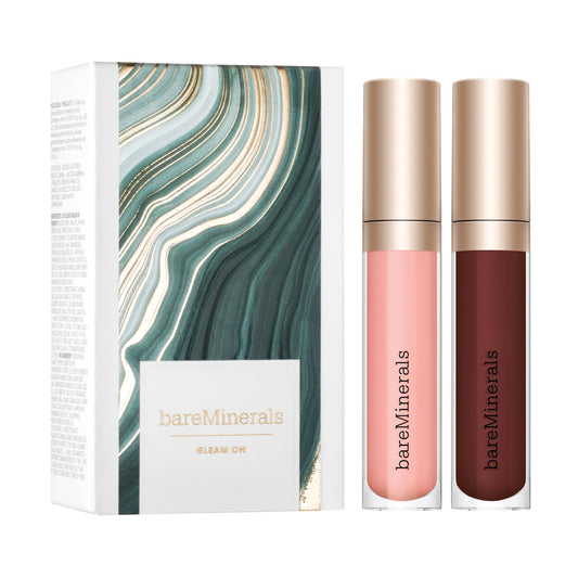 bareMinerals Mineralist Lip Gloss-Balm Serenity swatch showing sheer color and non-sticky shine