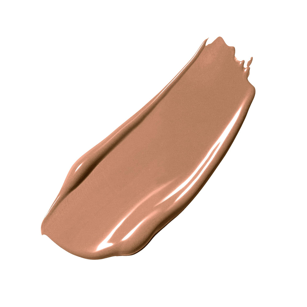 bareMinerals Original Serum Foundation texture closeup — weightless feel with natural medium coverage.