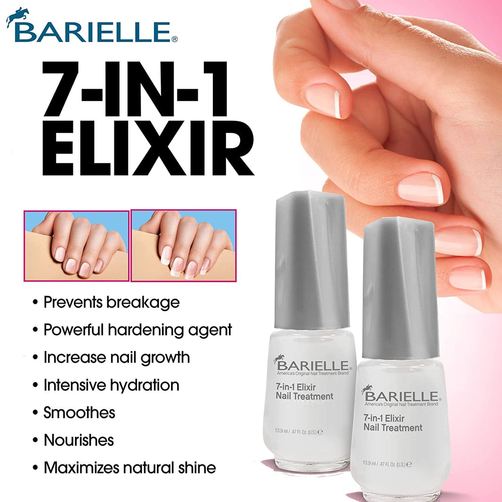 Barielle Nails before and after treatment close-up showing improved appearance