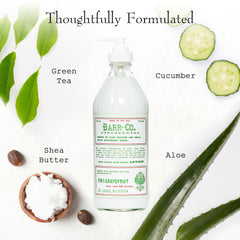 BARR-CO sustainable glass bottle presented as gift-ready packaging