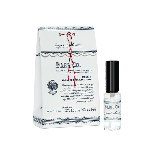 Barr-Co Original Scent mini bottle; vanilla aroma for on-the-go fragrance.