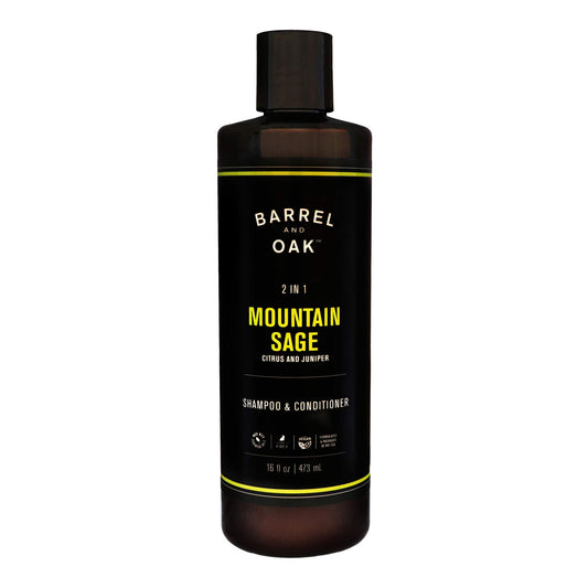 Barrel & Oak 2-in-1 cleanser bottle pour for easy daily scalp care