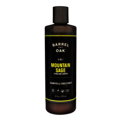 Barrel & Oak 2-in-1 cleanser bottle pour for easy daily scalp care