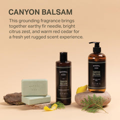 Barrel & Oak all-in-one wash shown in a shower routine shot