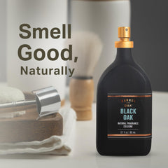 Barrel and Oak Black Oak cap detail highlighting sturdy performance and rugged aesthetic