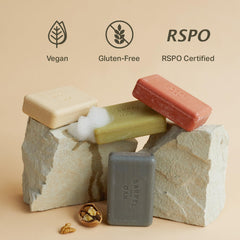 Barrel & Oak Exfoliating Bar Soap in shower for daily routine.