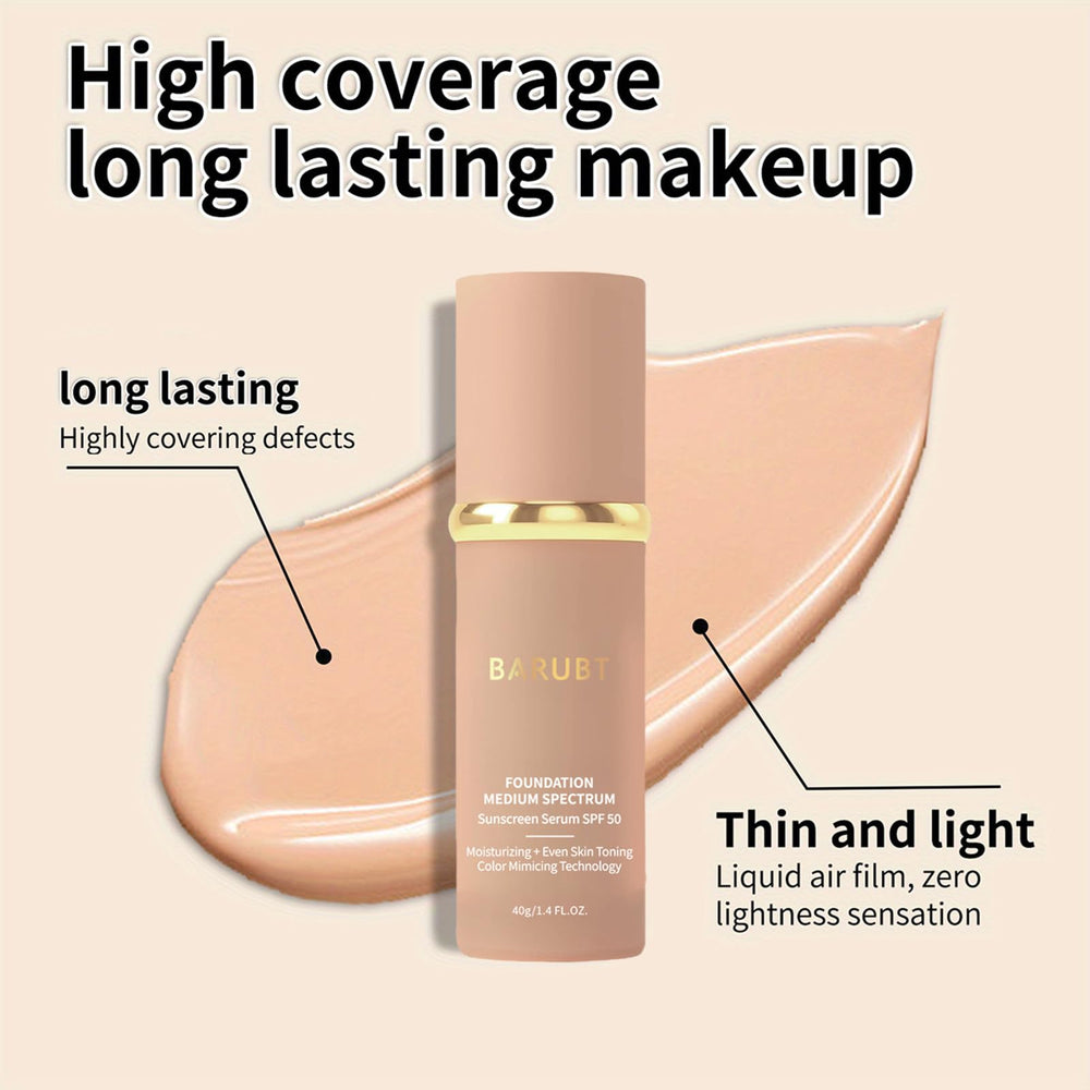 BARUBT packshot highlights sleek foundation bottle design and versatility.