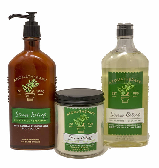Bath & Body Works Aromatherapy Diffuser Stress Relief in action, filling room with calming eucalyptus spearmint.