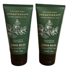 Bath and Body Works aromatherapy eucalyptus spearmint travel-size cream for spa-like relaxation on the go.