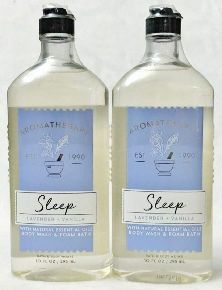Bath & Body Works Aromatherapy Sleep Lavender Vanilla bottle for a soothing bedtime routine.