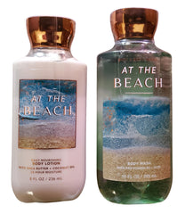 Bath & Body Works At The Beach lotion bottle pour, quick absorption for everyday moisture.