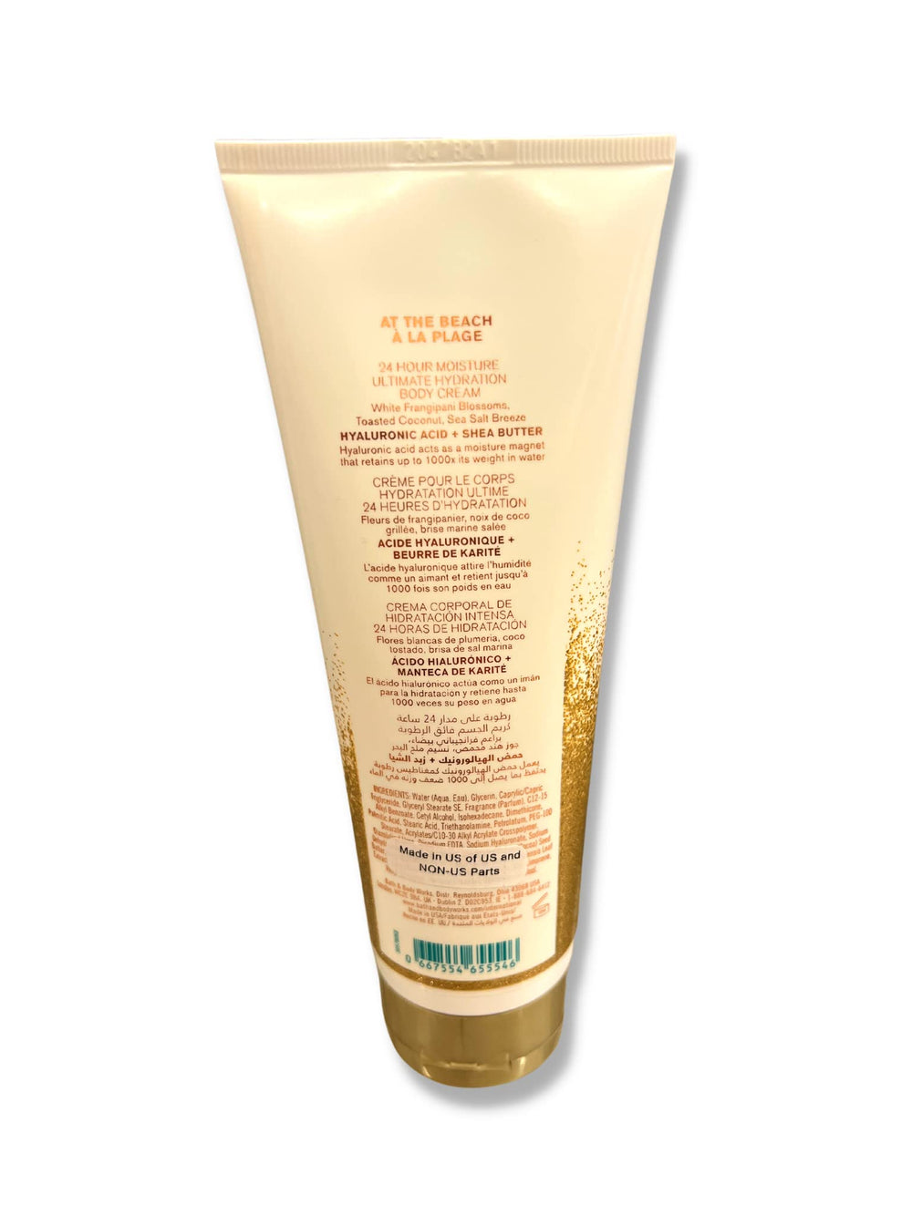 Bath & Body Works At The Beach creamy texture and moisturizing cream application