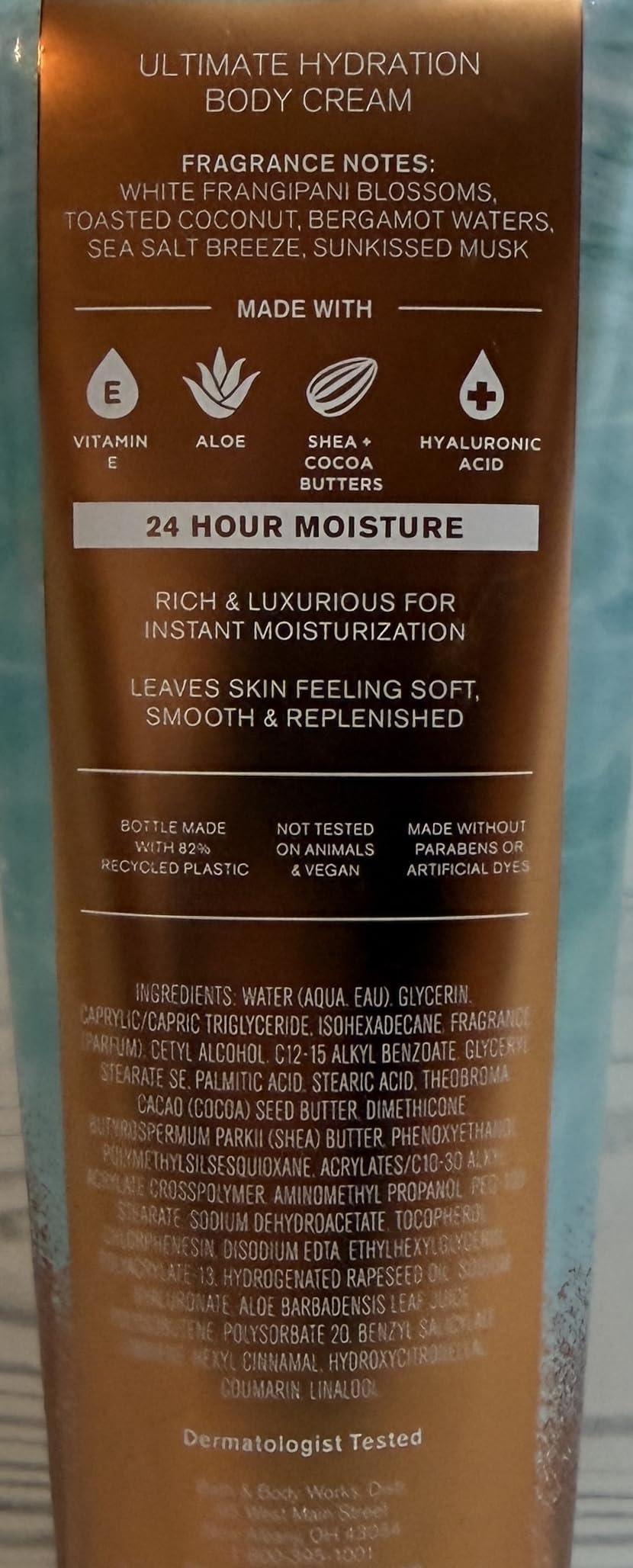 Bath & Body Works At the Beach 2-pack back view, creamy texture ideal for daily moisturization.