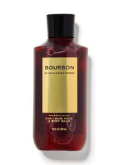 Bath & Body Works Bourbon 2-in-1 Hair and Body Wash bottle for quick cleansing.