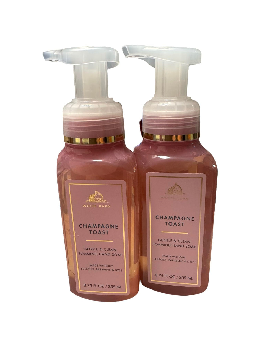 Bath & Body Works Champagne Toast foaming soap bottle offering cleansing and light scent