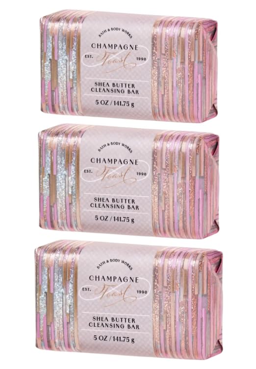 Bath & Body Works Champagne Toast cleansing bar 3-pack delivers a silky lather for daily pampering.