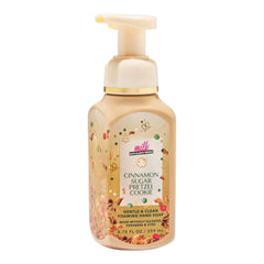 Bath and Body Works Cinnamon Sugar Pretzel Cookie foaming hand soap; gentle formula nourishes and refreshes hands.