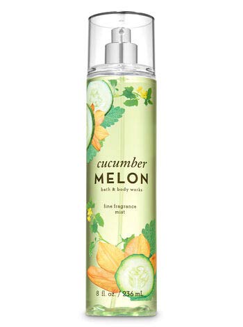 Bath & Body Works Cucumber Melon labels emphasize brand appeal for gifting.