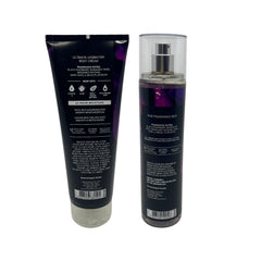 Front-facing packaging image of Bath & Body Works Dark Kiss gift set.