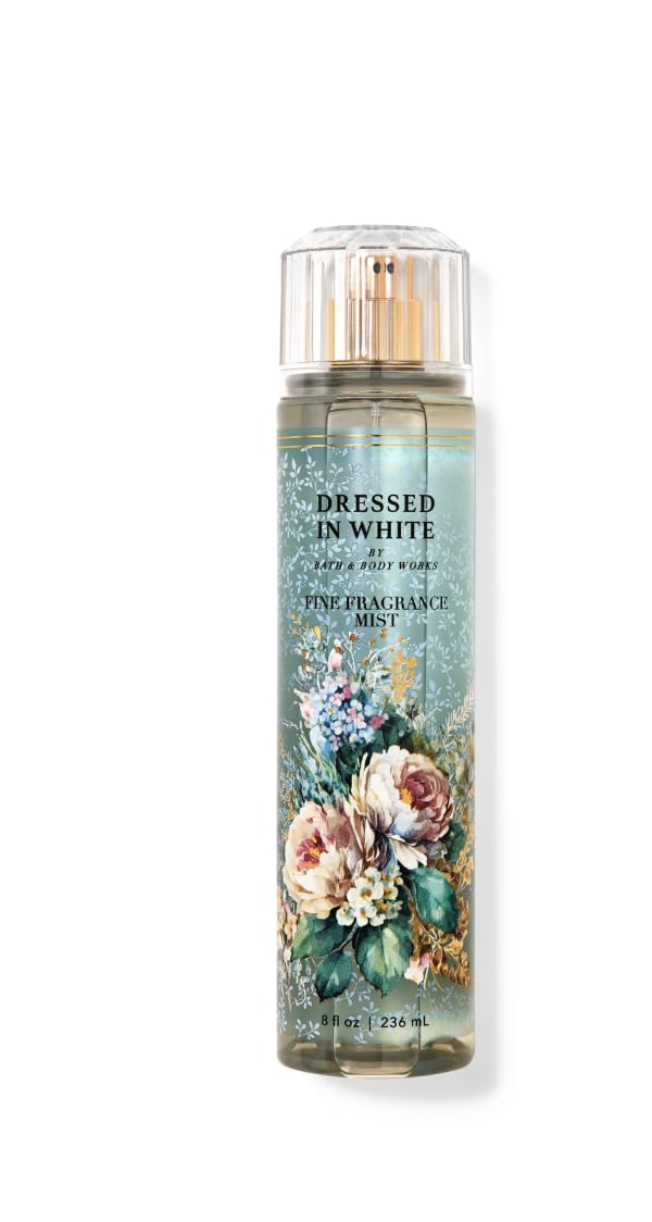 Bath and Body Works Dressed In White mist bottle, lightweight daily fragrance for layering