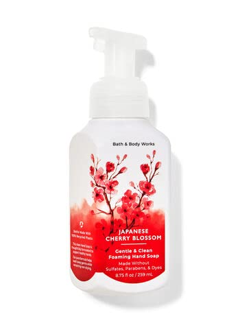 Bath & Body Works Japanese Cherry Blossom foaming soap bottle with floral notes for gentle cleansing