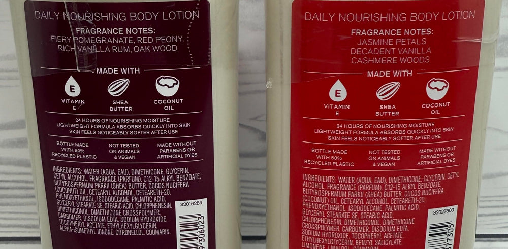 Bath & Body Works Forever Red lotion texture shown for quick hydration.