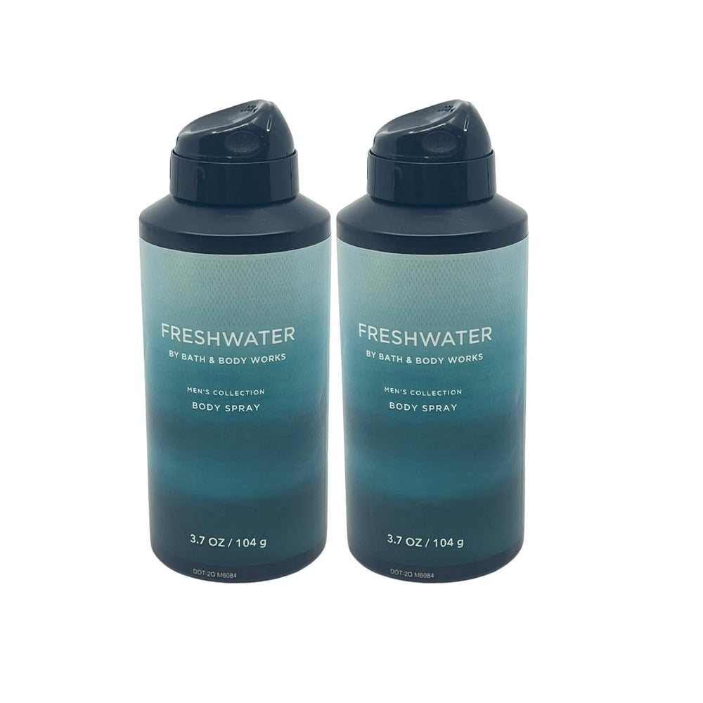 Bath and Body Works Freshwater deodorizing body spray for men two-pack bottle, ideal after workouts.