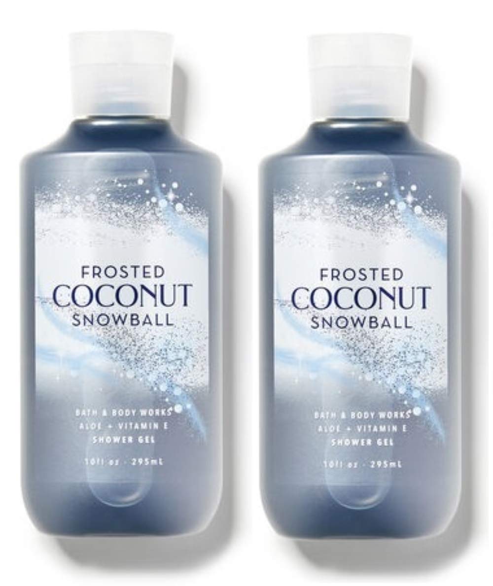 Bath and Body Works Frosted Coconut Snowball Shower Gel two-pack bottle for refreshing cleanse